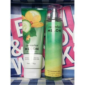 BBW Cucumber Melon Ultra Shea Body Cream & Fine Fragrance Mist Bundle